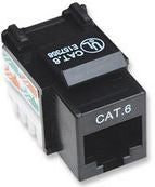 Keystone Jack INTELLINET - Cat 6, De plástico, Negro Keystone Jack INTELLINET - Cat 6, De plástico, Negro